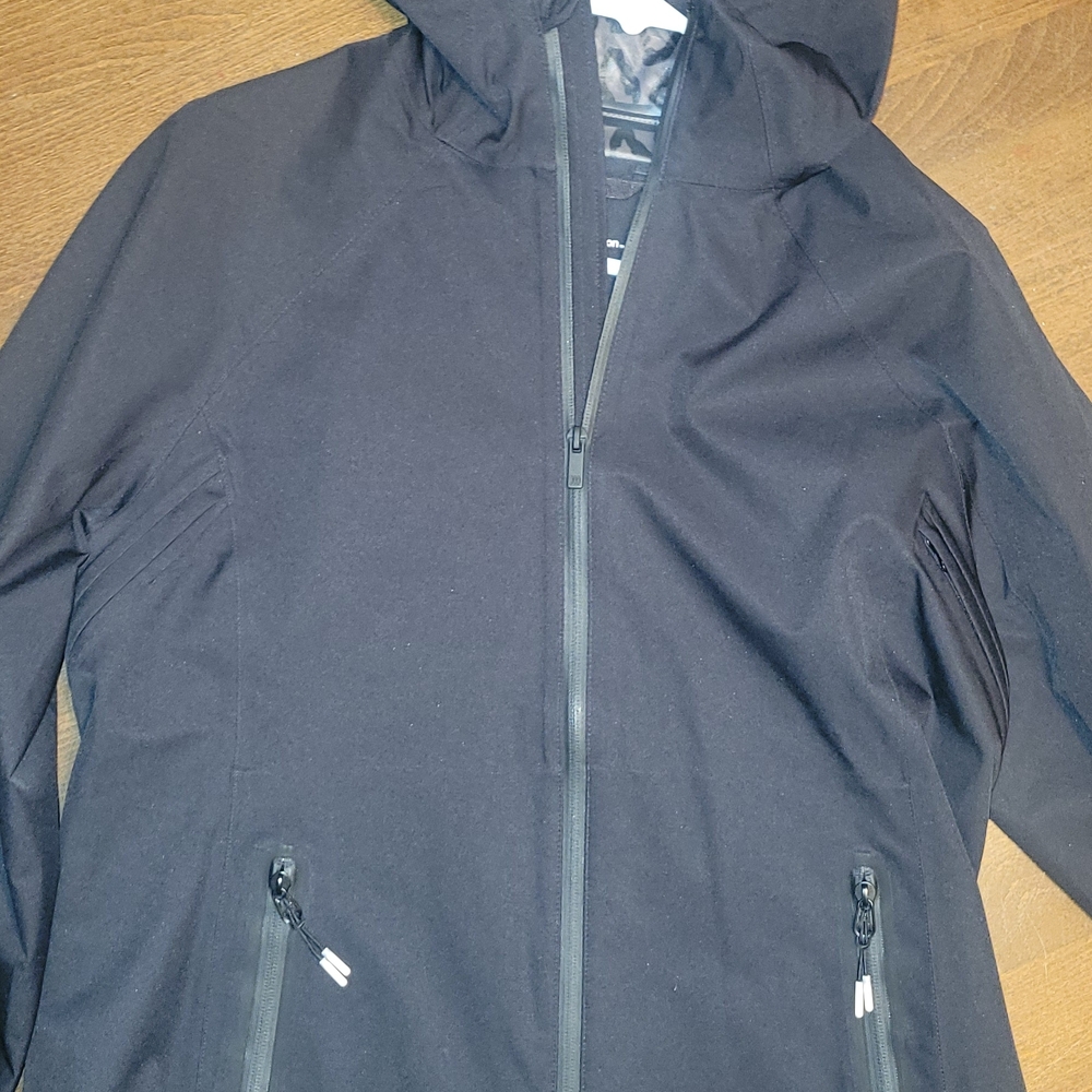 All in Motion Black Hooded Raincoat